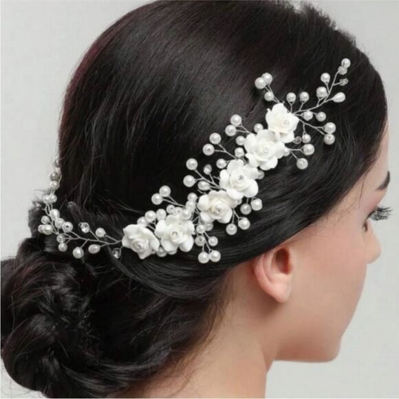 Accessories - Wedding Bridal Hair Comb Hair Vine Flowers Pearls